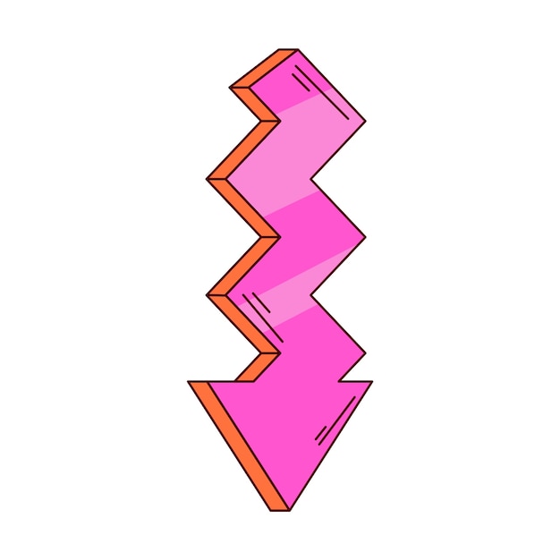 Diseño de flecha de estilo de dibujos animados