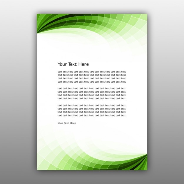 Diseño de folleto abstracto verde