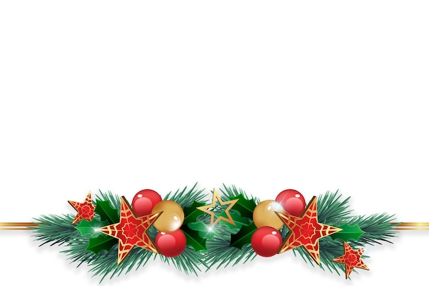 Diseño de la frontera de las ramas de Navidad