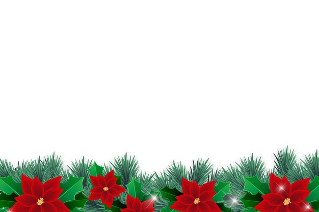 Diseño de la frontera de las ramas de Navidad