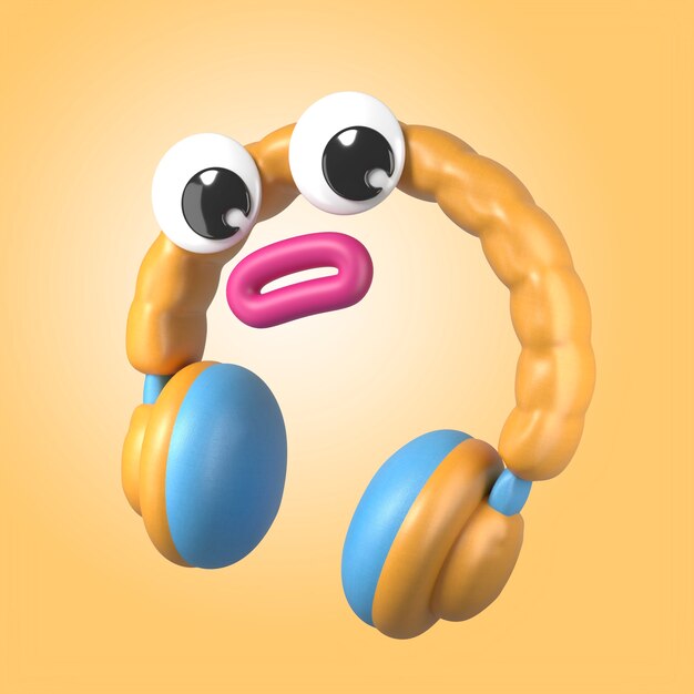 Diseño de íconos de elementos inflados de estilo kawaii