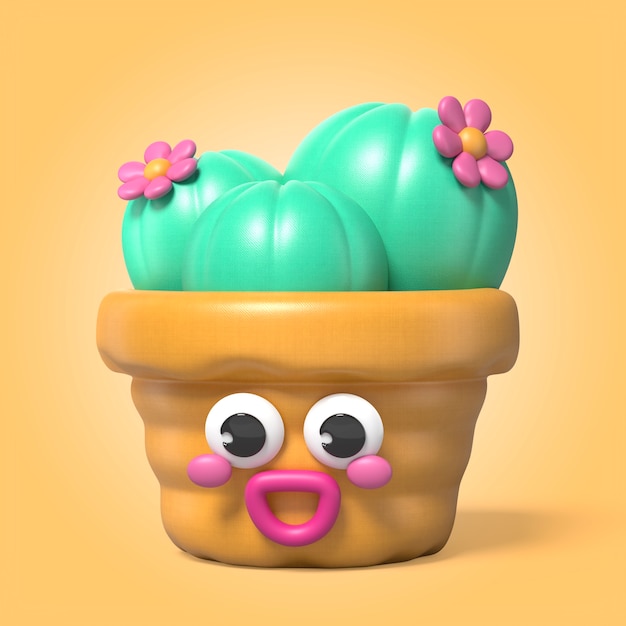 Diseño de íconos de elementos inflados de estilo kawaii