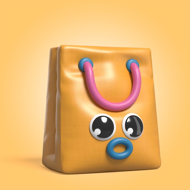 Diseño de íconos de elementos inflados de estilo kawaii