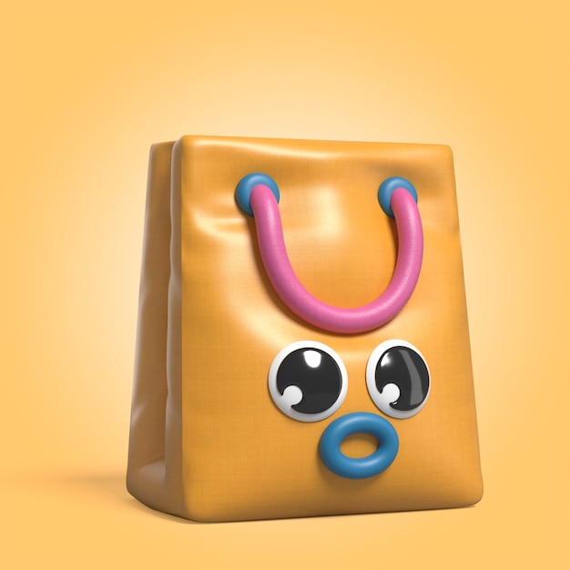 Diseño de íconos de elementos inflados de estilo kawaii