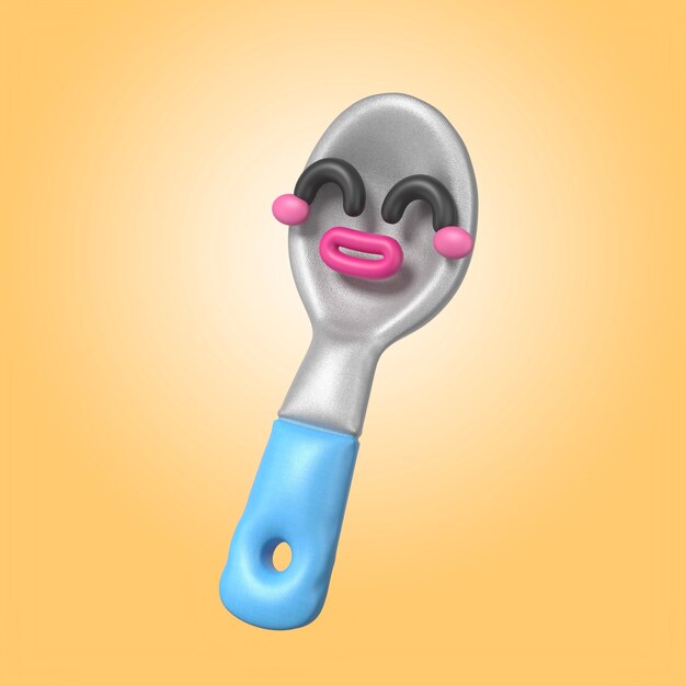 Diseño de íconos de elementos inflados de estilo kawaii