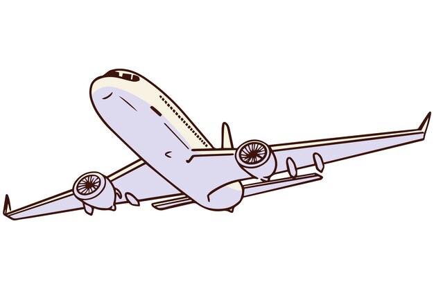 Diseño de la ilustración del avión