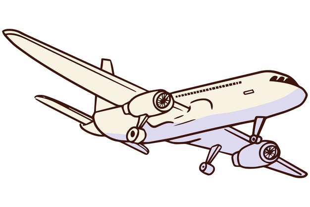 Diseño de la ilustración del avión