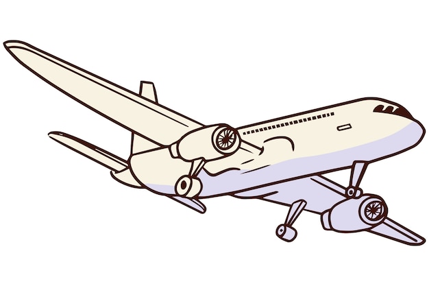 Diseño de la ilustración del avión