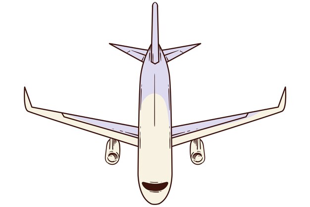 Diseño de la ilustración del avión