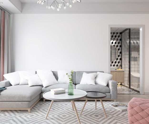 diseño interior moderno de sala de estar
