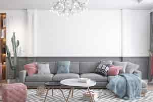 PSD gratuito diseño interior moderno de sala de estar