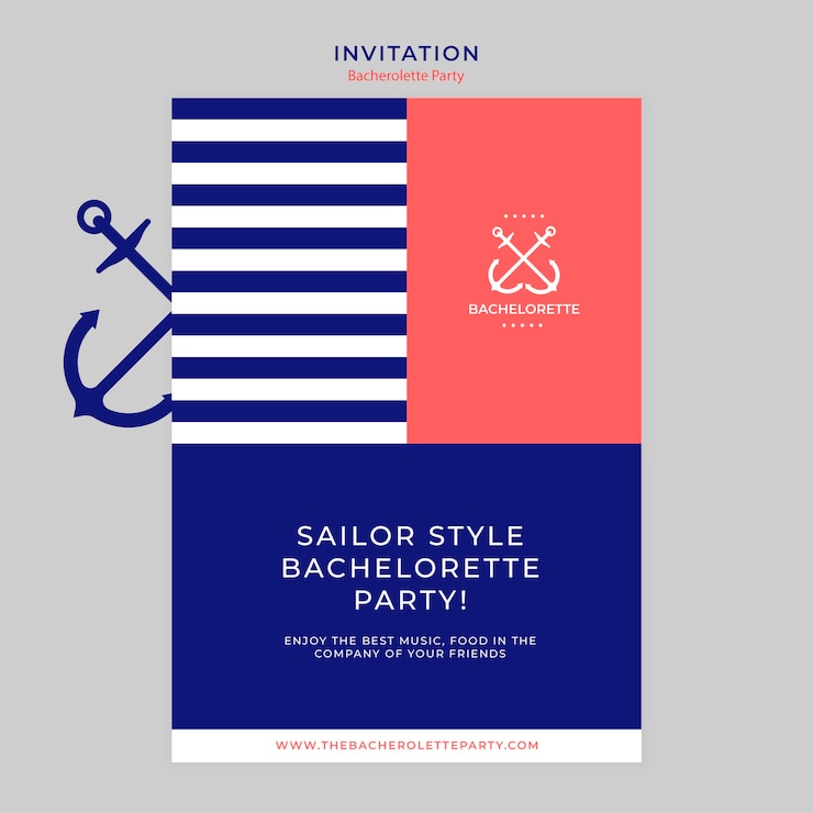 PSD gratuito diseño de invitación para despedida de soltera