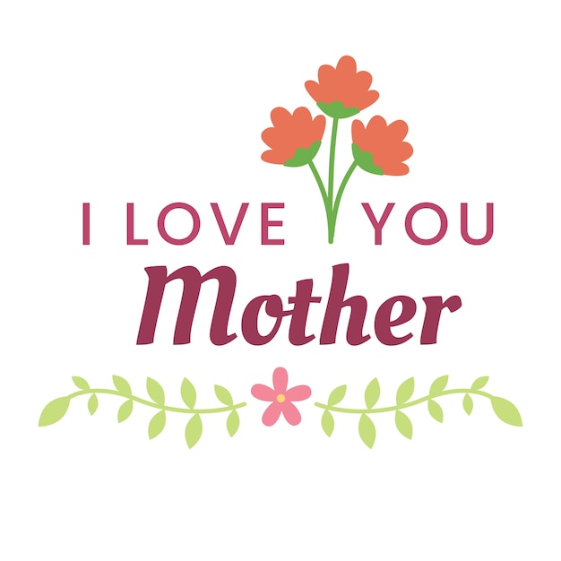 Diseño de letras para el día de la madre