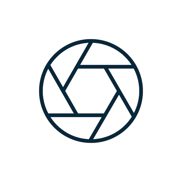 Diseño de logo con contorno de cámara