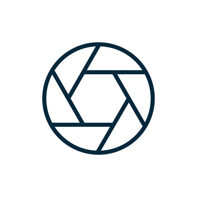Diseño de logo con contorno de cámara