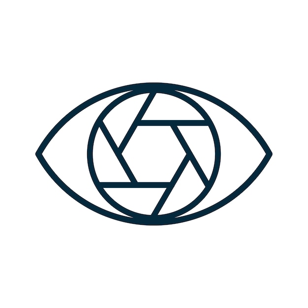 Diseño del logotipo del contorno de la cámara
