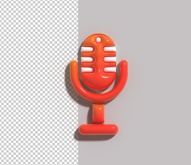 Diseño De Logotipo De Micrófono Retro Psd Transparente