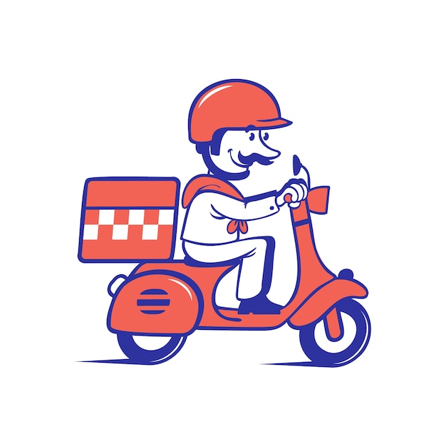 Diseño de logotipo de pizzería vintage