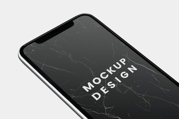 PSD gratuito diseño de maqueta de smartphone de pantalla negra