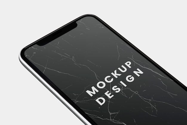 Diseño de maqueta de smartphone de pantalla negra