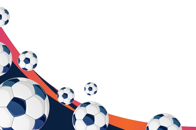 Diseño de marco de balones de fútbol.