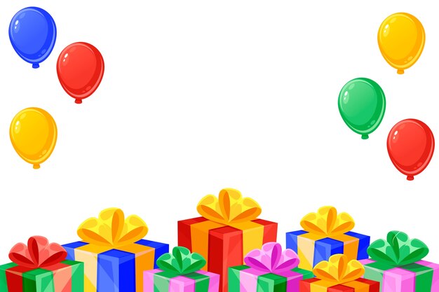 Diseño de marco colorido de cumpleaños