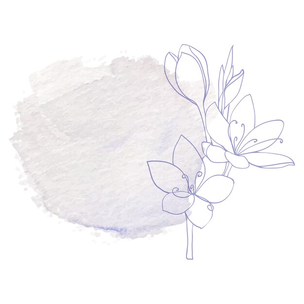 Diseño de marcos florales en acuarela