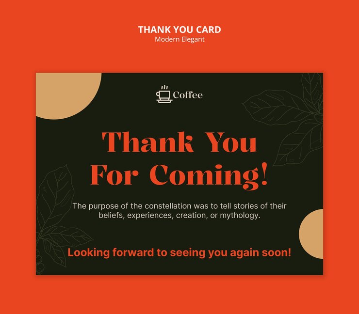PSD gratuito diseño moderno y elegante de plantillas de tarjetas de agradecimiento