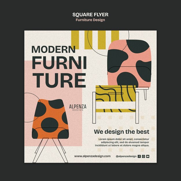 Diseño de muebles planos diseño de volante cuadrado