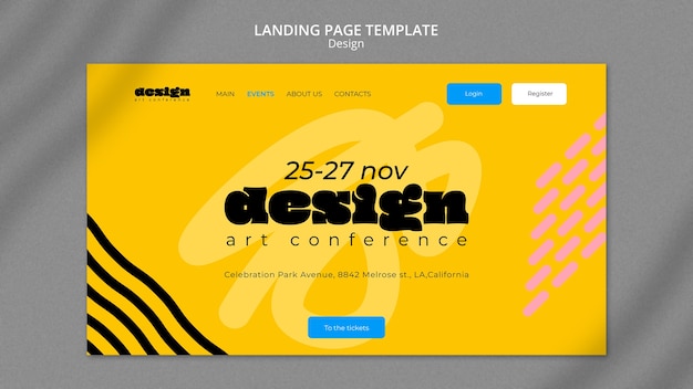 Diseño de la página de inicio de la conferencia