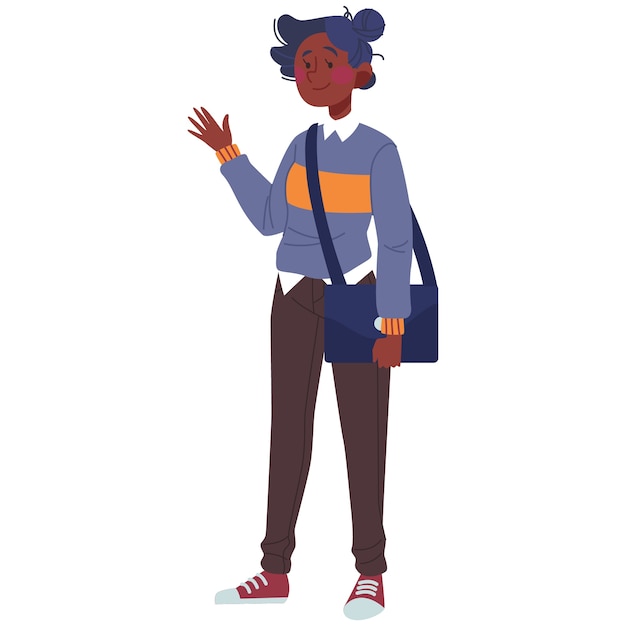 Diseño plano mujer carácter aislado