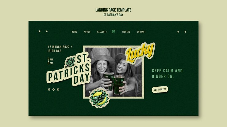 PSD gratuito diseño plano st. plantilla del día de patrick