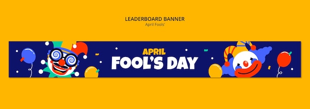 PSD gratuito diseño plano de la tabla de clasificación de la celebración de april fools