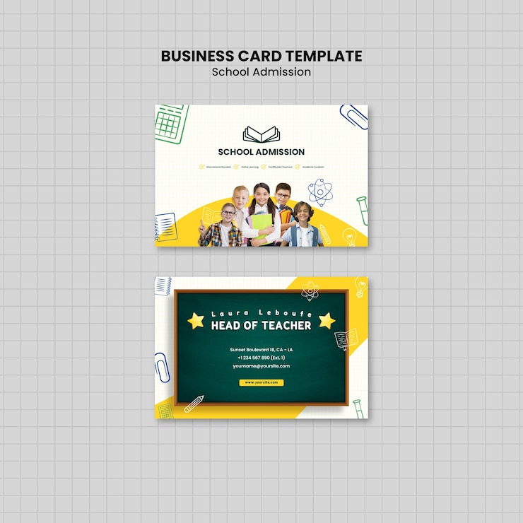 PSD gratuito diseño de plantilla de admisión escolar.