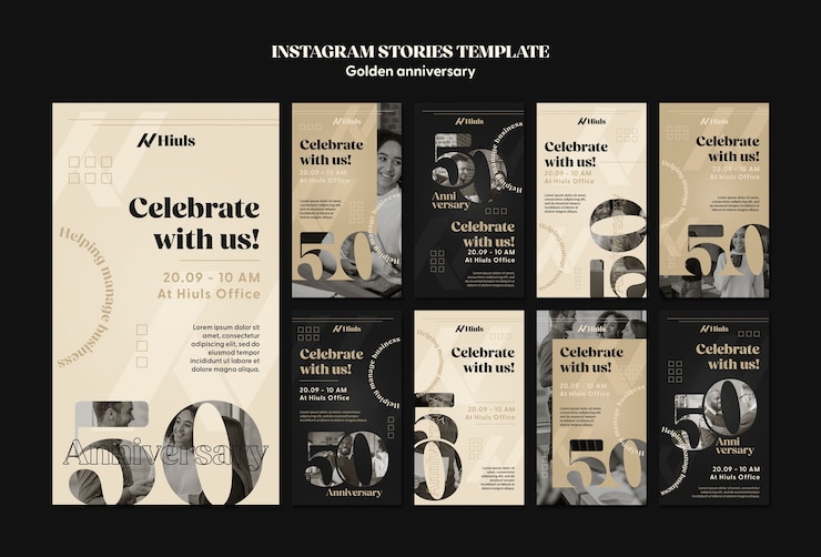 PSD gratuito diseño de plantilla de aniversario de oro