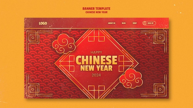 Diseño de plantilla de año nuevo chino