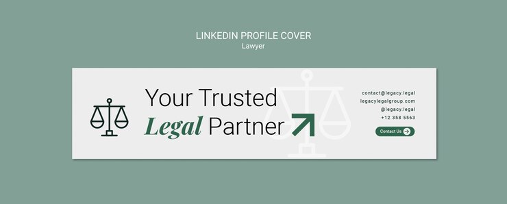 PSD gratuito diseño de plantilla de banner de abogado en linkedin