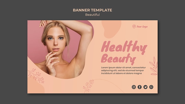 Diseño de plantilla de banner de belleza