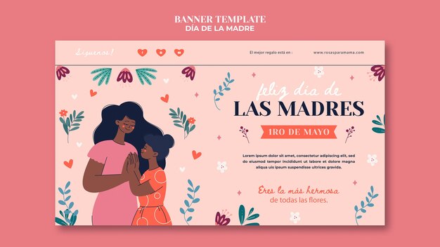 Diseño de plantilla de banner del día de la madre