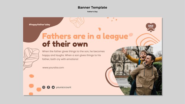 Diseño de plantilla de banner del día del padre