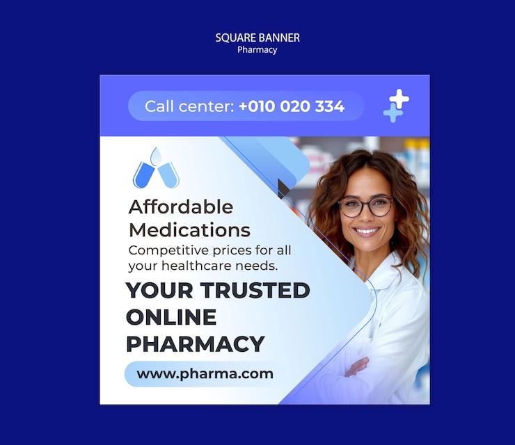 PSD gratuito diseño de plantilla de banner de farmacia