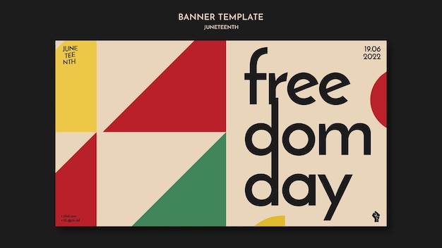 Diseño de plantilla de banner de junio