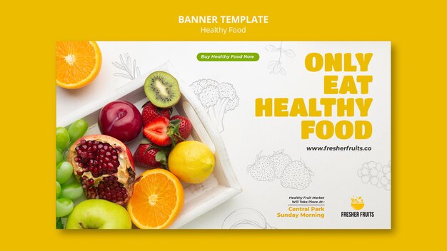 Diseño de plantilla de banner de seguridad alimentaria