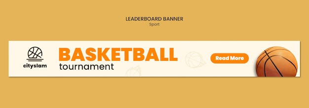 Diseño de plantilla de banner de la tabla de clasificación de baloncesto