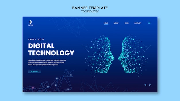 Diseño de plantilla de banner de tecnología