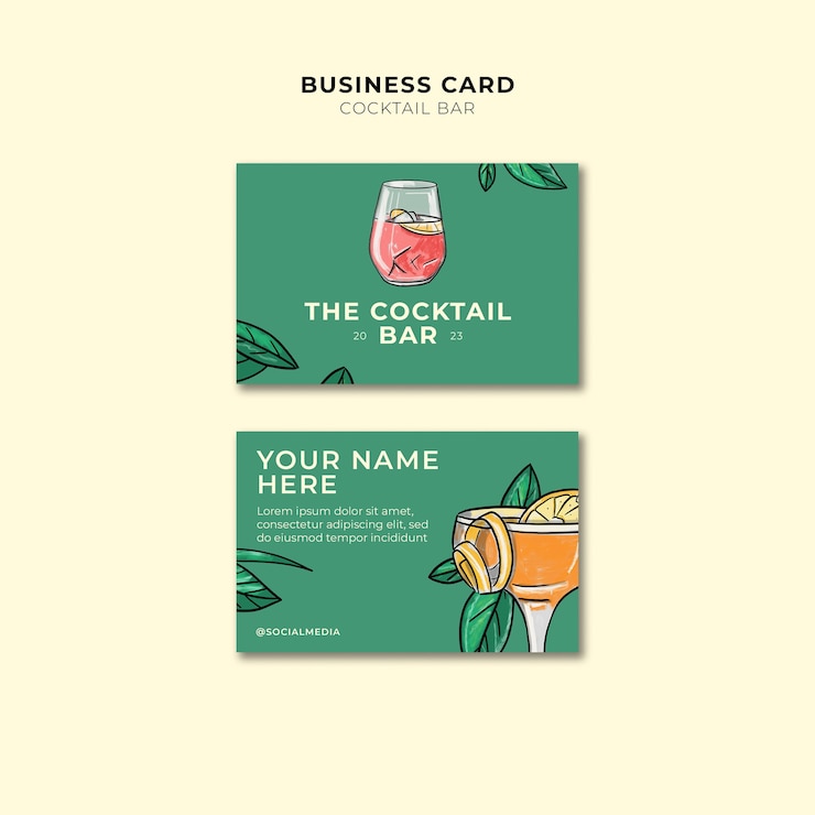 PSD gratuito diseño de plantilla de bar de cócteles