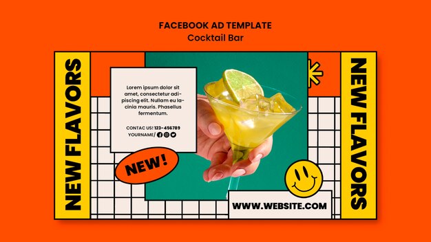 Diseño de plantilla de bar de cócteles