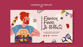 PSD gratuito diseño de plantilla de barbacoa