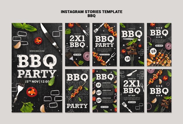 Diseño de plantilla de barbacoa