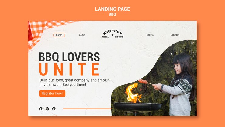 PSD gratuito diseño de plantilla de barbacoa